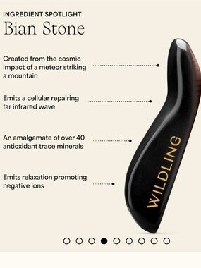 WILDLING Bian Stone Black Facial Gua Sha